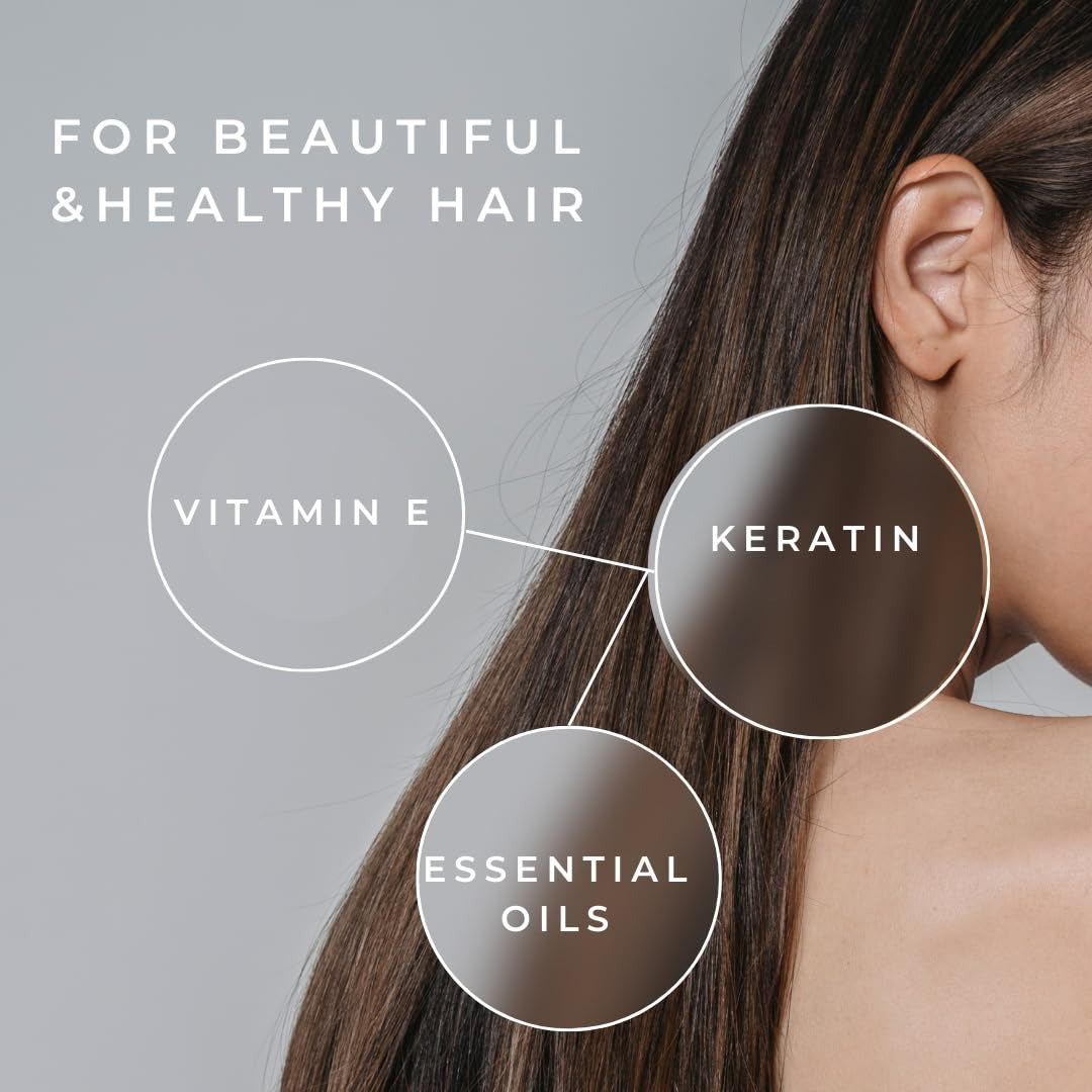 Keratin Hair Serum with Collagen & Morocco Oil 80 ml | Intensive Treatment for Damaged Hair Professional Salon Formula for Moisturizing, Smoothing, Nutrition, and Shine | Hair Keratin Serum