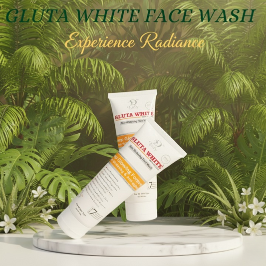 Gluta White 100% Natural Skin Whitening & Anti-Aging Face Wash 100g – Gentle Cleanser For Bright, Smooth & Youthful Skin