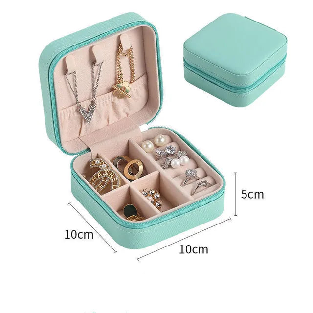 Jewelry Storage Box leather Jewelry Stand Earrings Ring Box Cosmetics Beauty Container Organizer